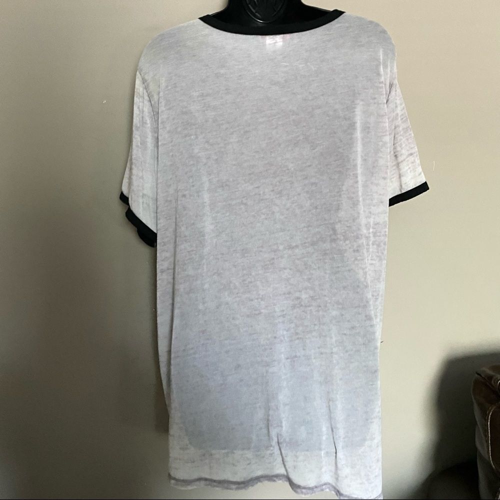 LORENA Rose Open Road Trip Comfy Gray Shirt Oversized - Picture 7 of 8